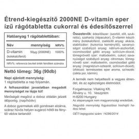 Vitaking D3-vitamin 2000NE rágótabletta - 90db