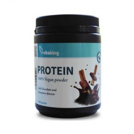 Vitaking Protein csoki-fahéj növényi fehérje italpor – 400 g
